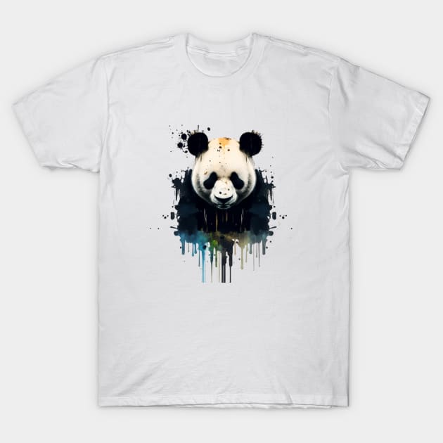 panda dripping T-Shirt by myepicass